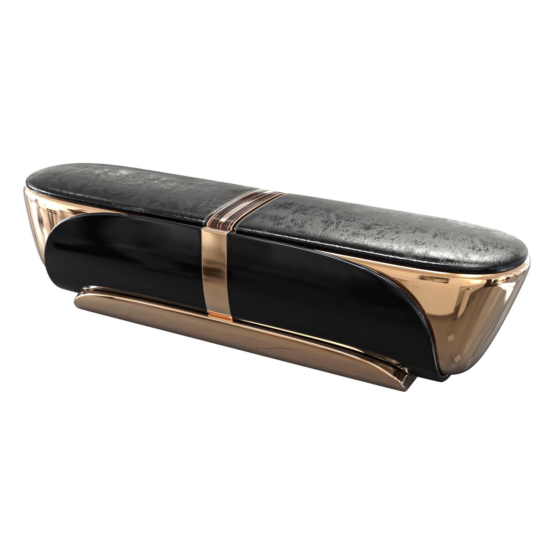 XXIe siècle et contemporain Banc Bond avec bronze et acier inoxydable, fait à la main, Istanbul en vente