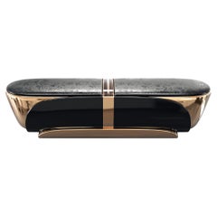 "Bond" Bench with Bronze and Stainless Steel, Handmade, Istanbul