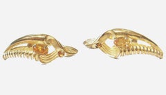 BOND BOYD - Gold Washed Sterling Screwback Earrings - Canada - Circa 1940's