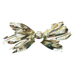 BOND BOYD - Vintage Sterling Silver Bow Brooch - Signed - Canada - Circa 1940
s