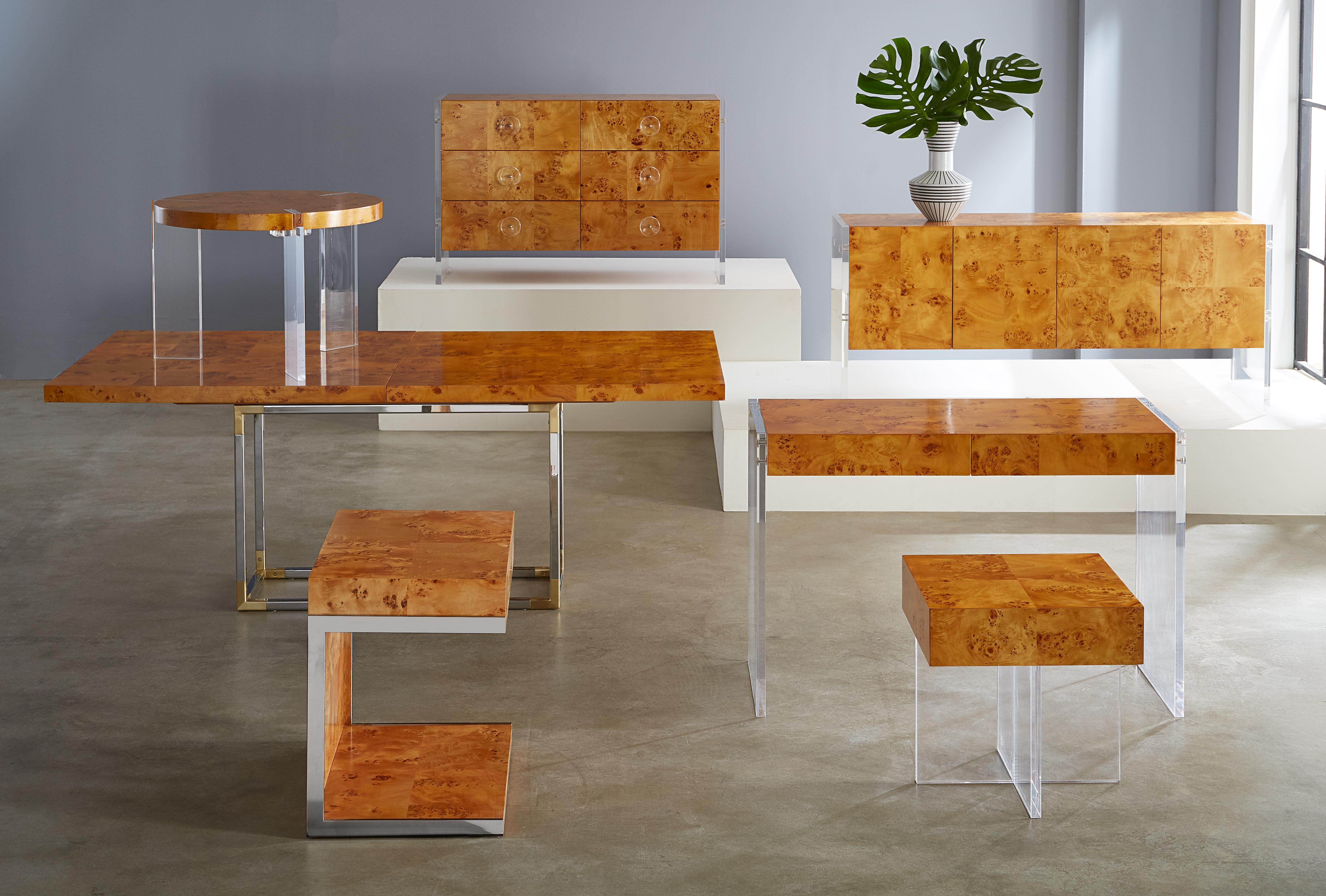 Bond Burled Wood Sechs-Schubladen-Kombination im Zustand „Neu“ im Angebot in New York, NY