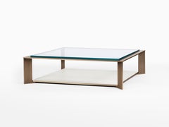 Bond Cocktail Table in Metal, Stone and Glass