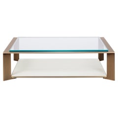 Bond Cocktail Table in Metal, Stone and Glass