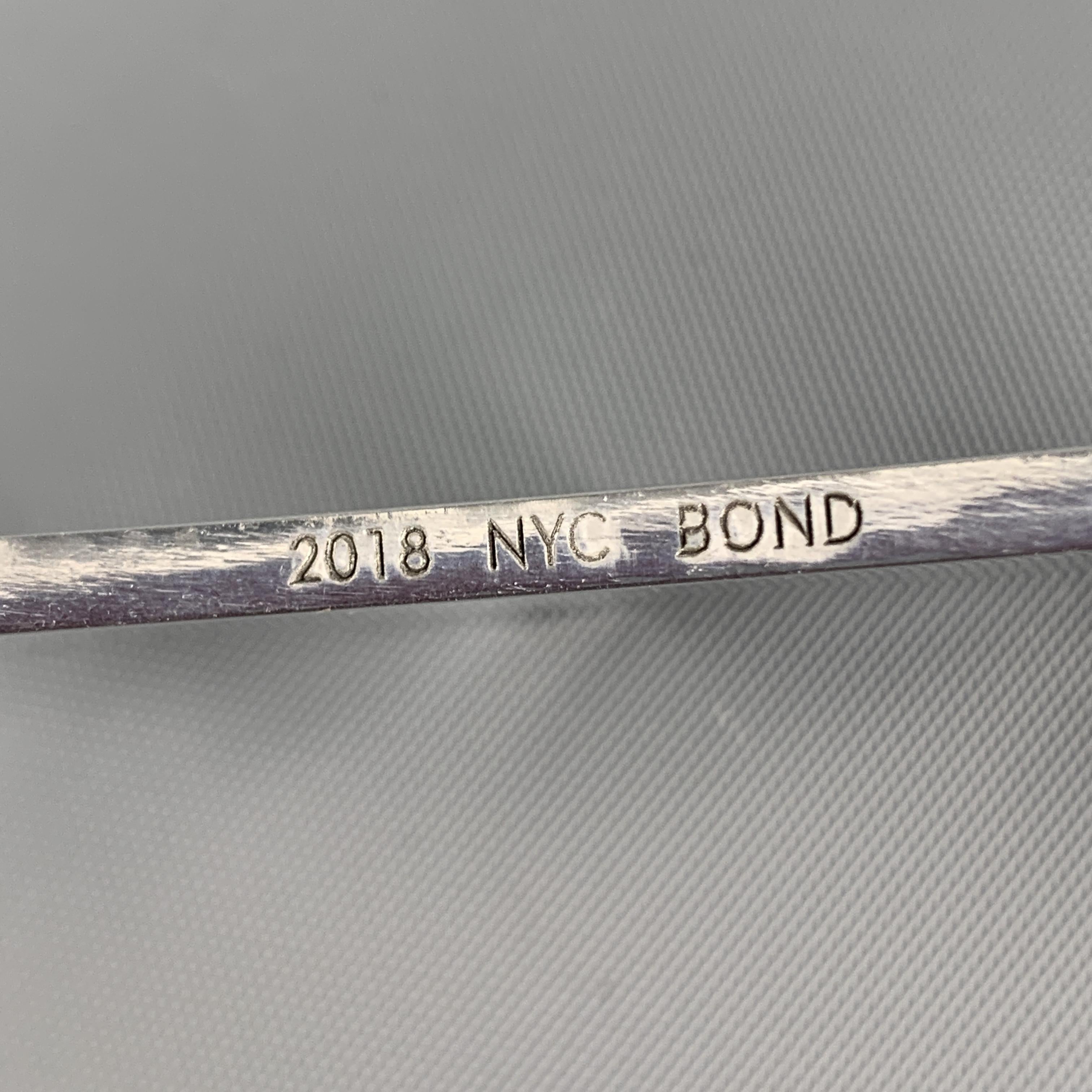 BOND HARDWARE Silver Tone Aluminum Medium Buzzsaw Choker Necklace 1