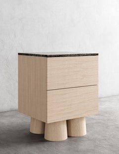 BOND NIGHTSTAND - Modern design with Nude Rift Recon + Exotic Black White Groove