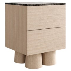 BOND NIGHTSTAND - Modern design with Nude Rift Recon + Exotic Black White Groove
