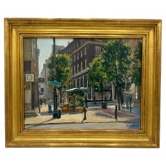 "Bond Street Flower Seller" - Original Oil by Julian Barrow (1939-2013)