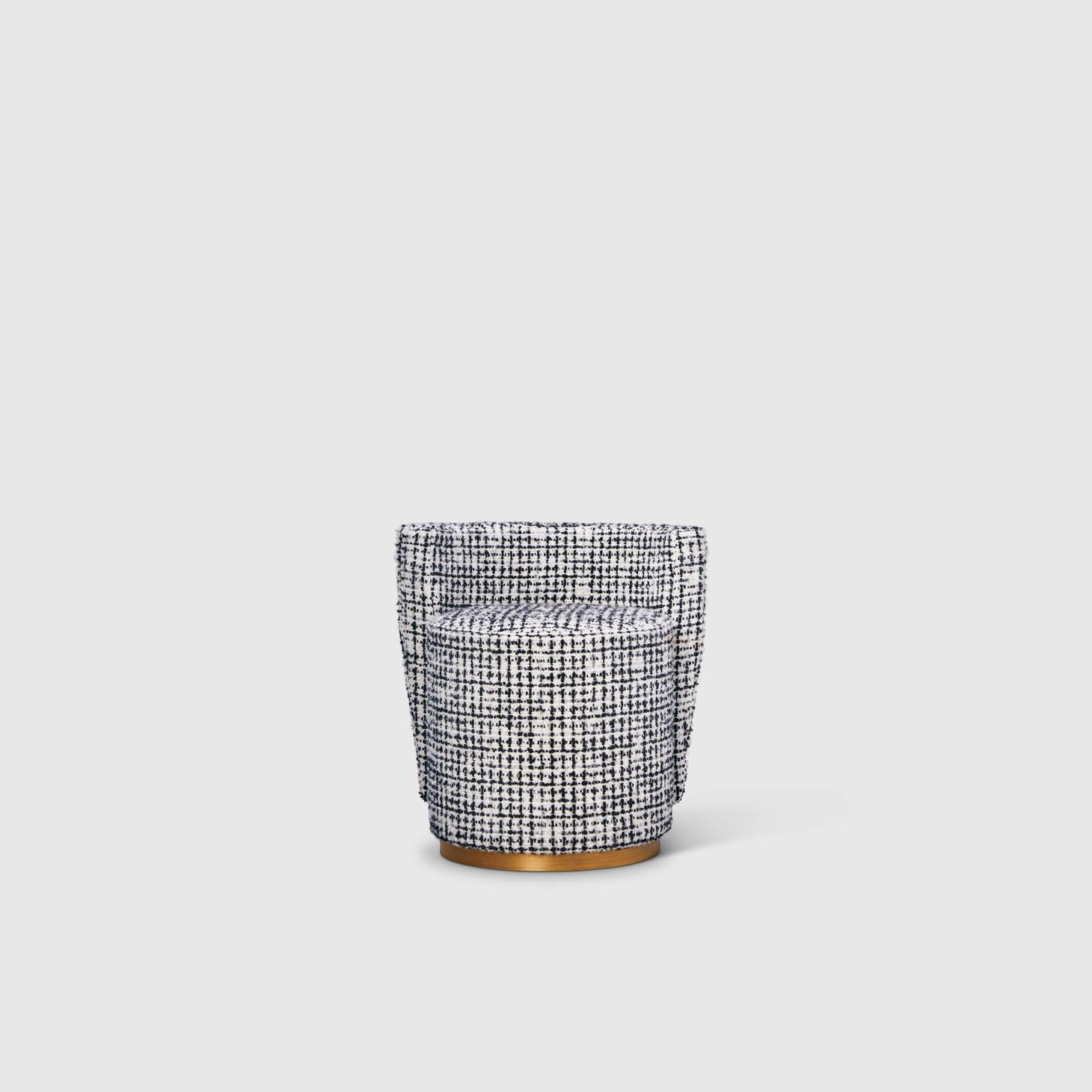 Modern Bond Street Stool by Yabu Pushelberg in Client's Own Material For Sale