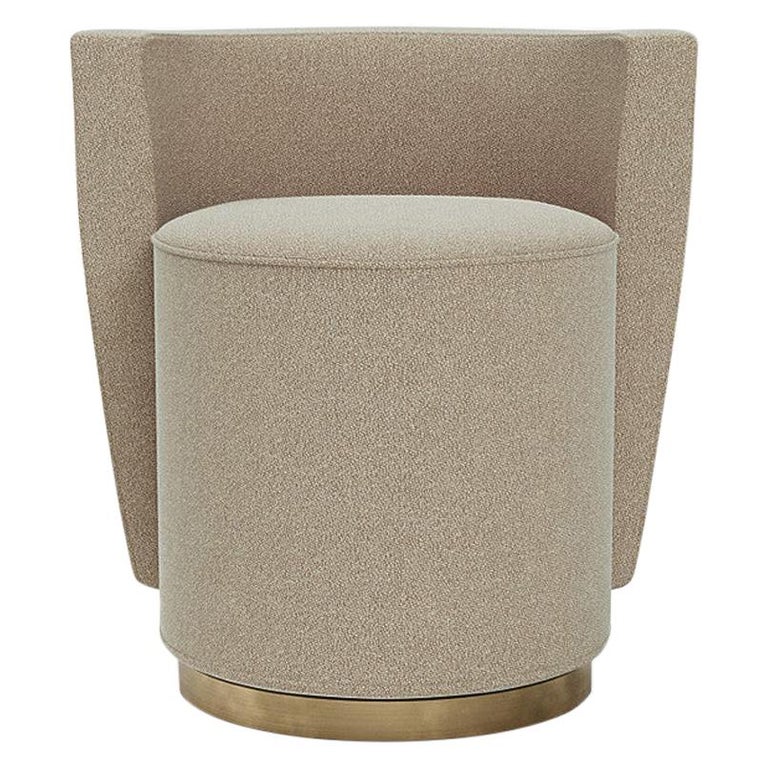 Bond Street Stool by Yabu Pushelberg in Tailored Boucle Wool For Sale at  1stDibs