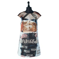 "Bondage" printed cocktail dress MOSCHINO COUTURE New with tag