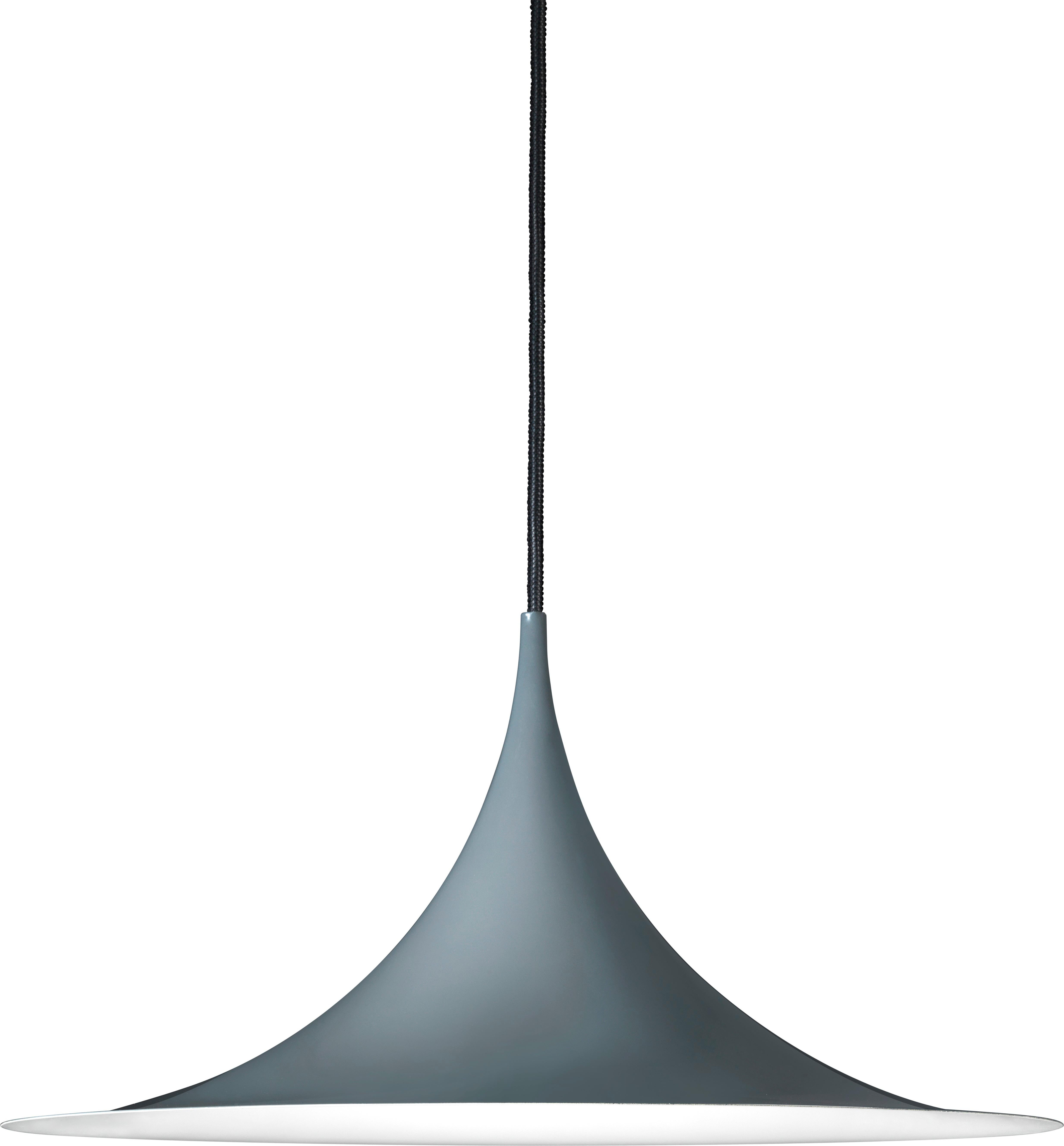Painted Bonderup & Thorup 'Semi' Pendant in Anthracite Gray For Sale