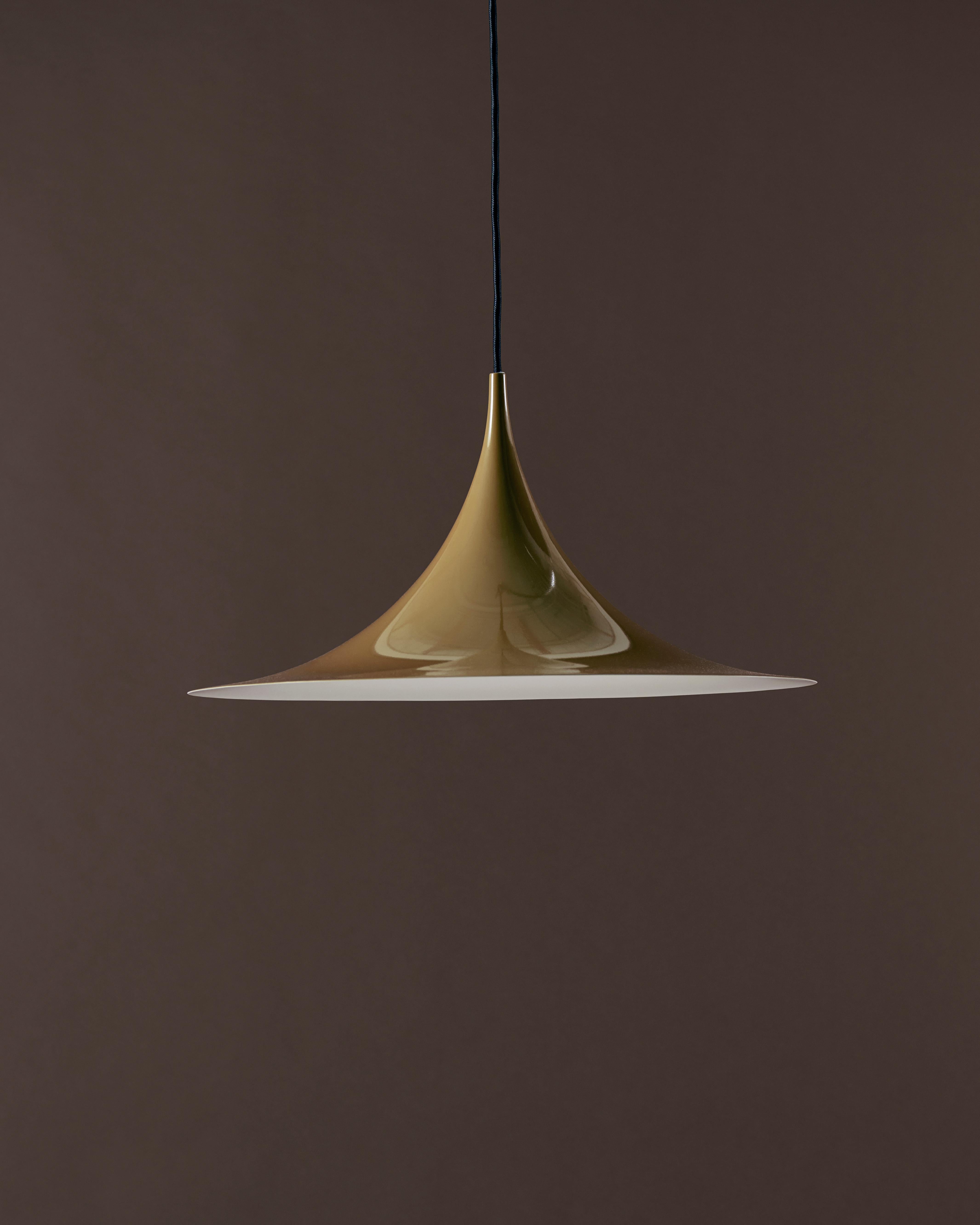 Painted Bonderup & Thorup 'Semi' Pendant in Dark Cocoa For Sale