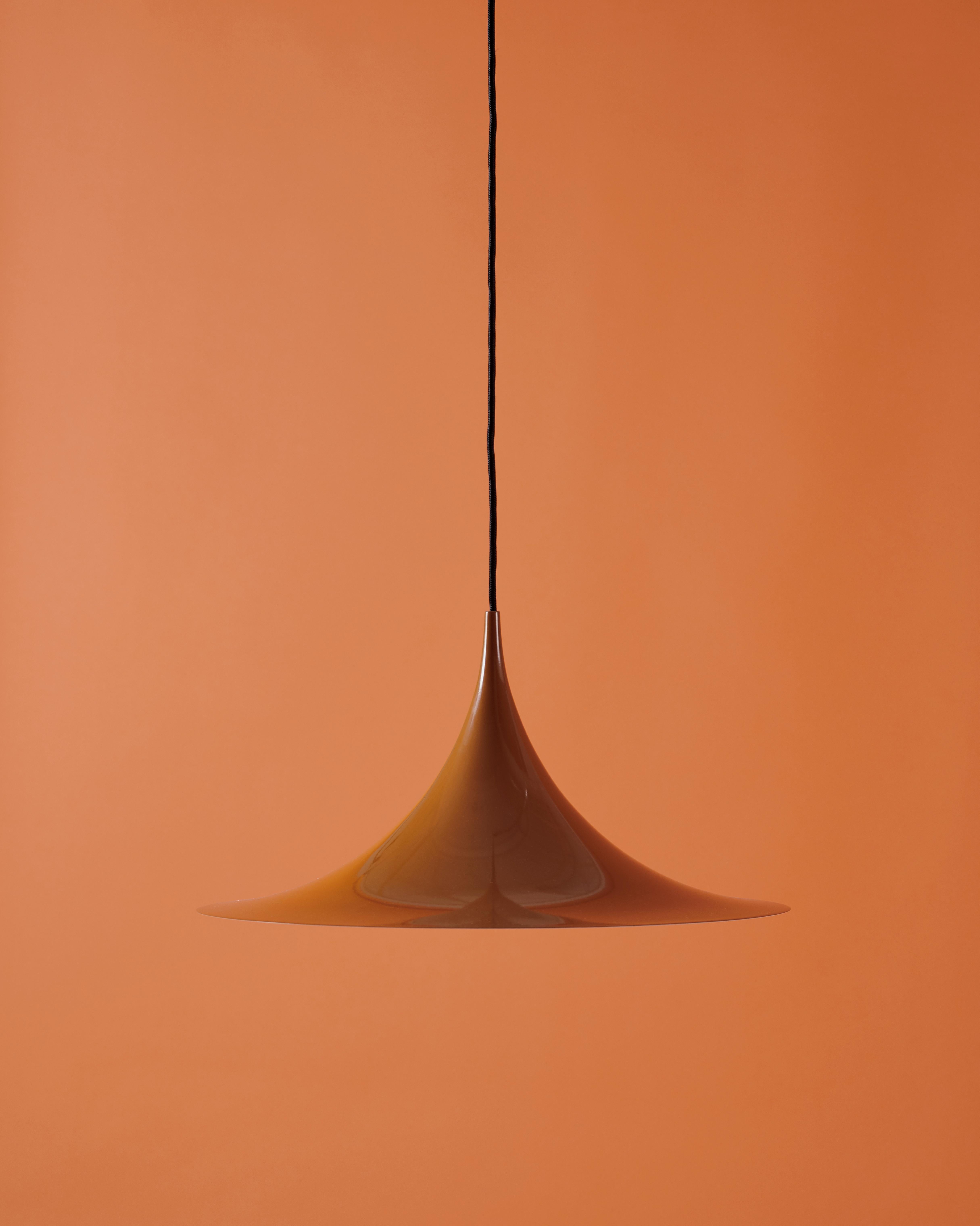 Bonderup & Thorup Small 'Semi' Pendant in Dark Cocoa for GUBI For Sale 6