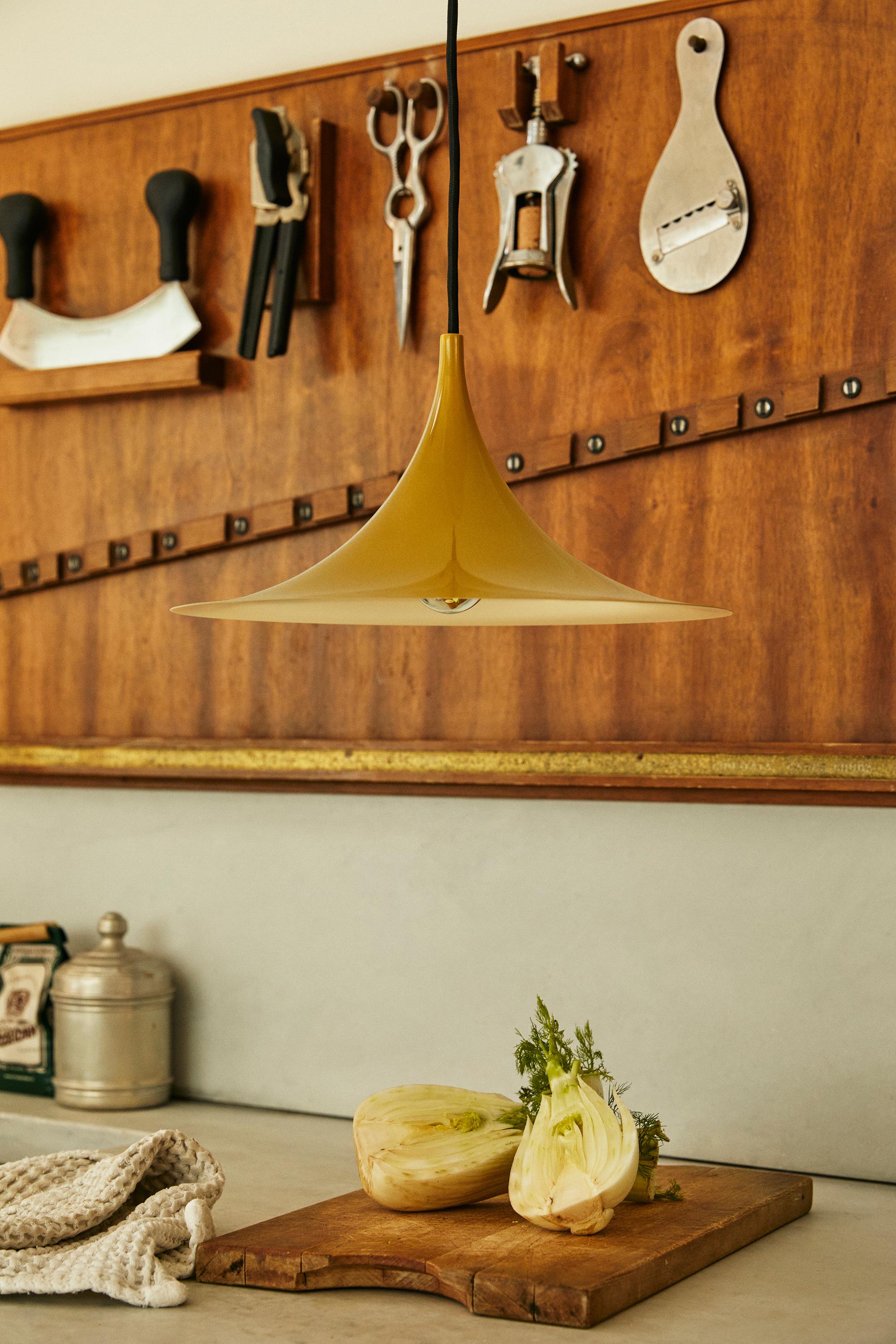 Bonderup & Thorup Small 'Semi' Pendant in Dark Cocoa for GUBI For Sale 8