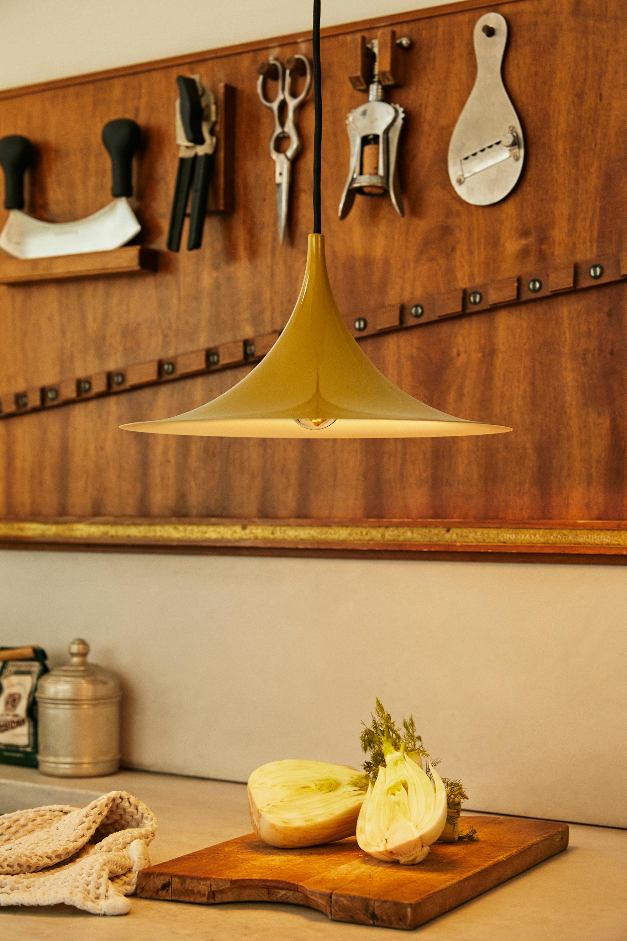 Bonderup & Thorup Small 'Semi' Pendant in Dark Cocoa for GUBI For Sale 9