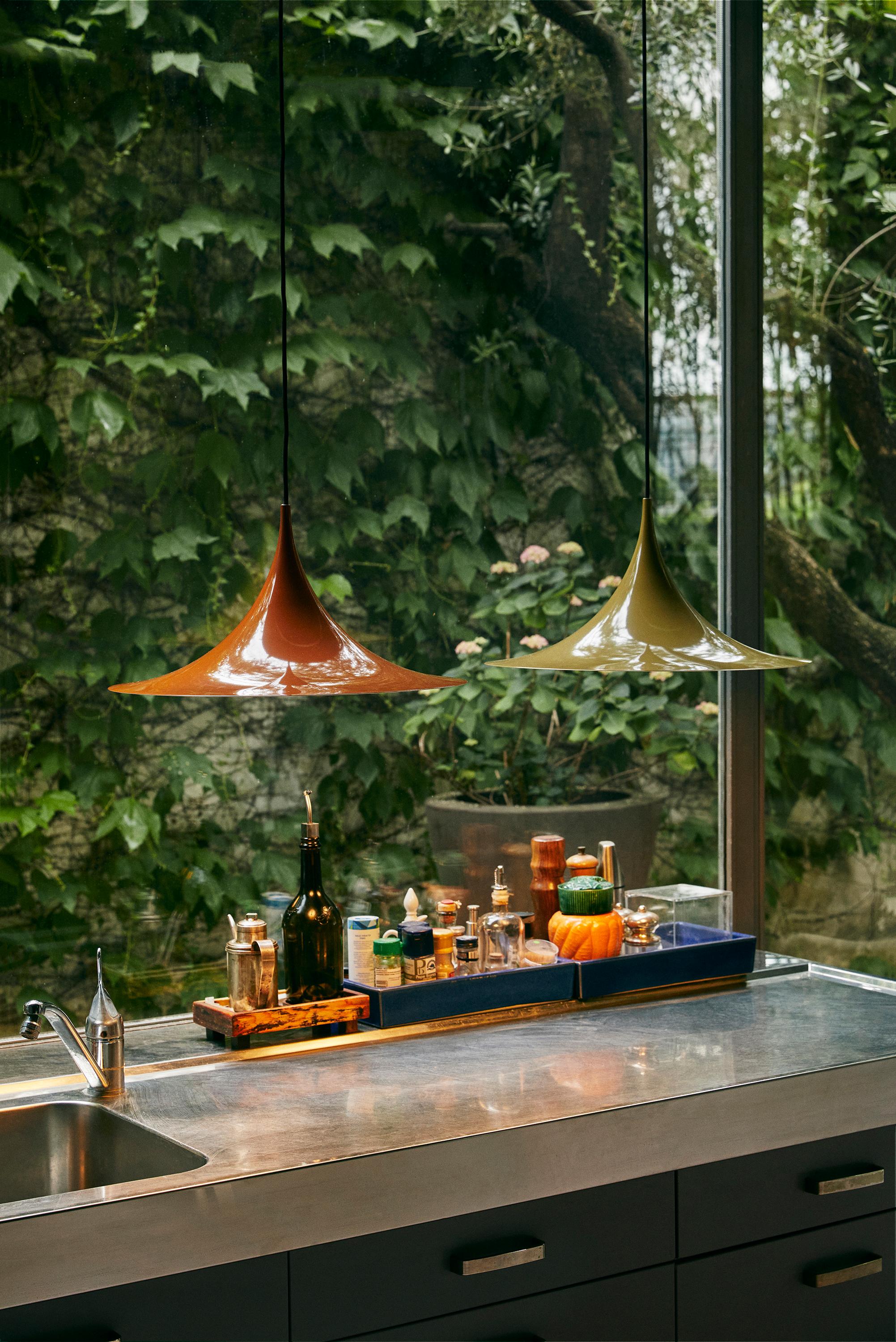 Bonderup & Thorup Small 'Semi' Pendant in Dark Cocoa for GUBI For Sale 11