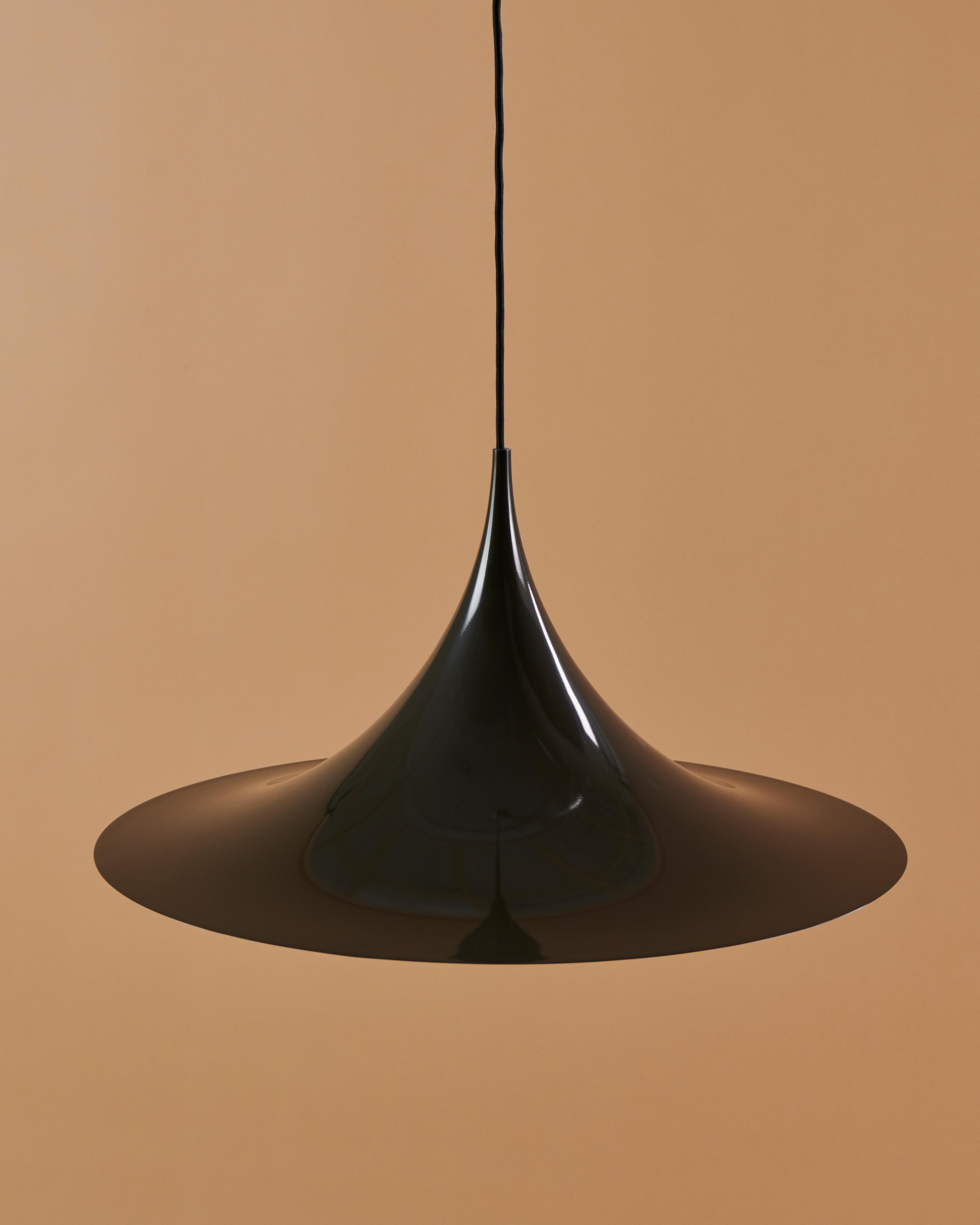 Danish Bonderup & Thorup Small 'Semi' Pendant in Dark Cocoa for GUBI For Sale
