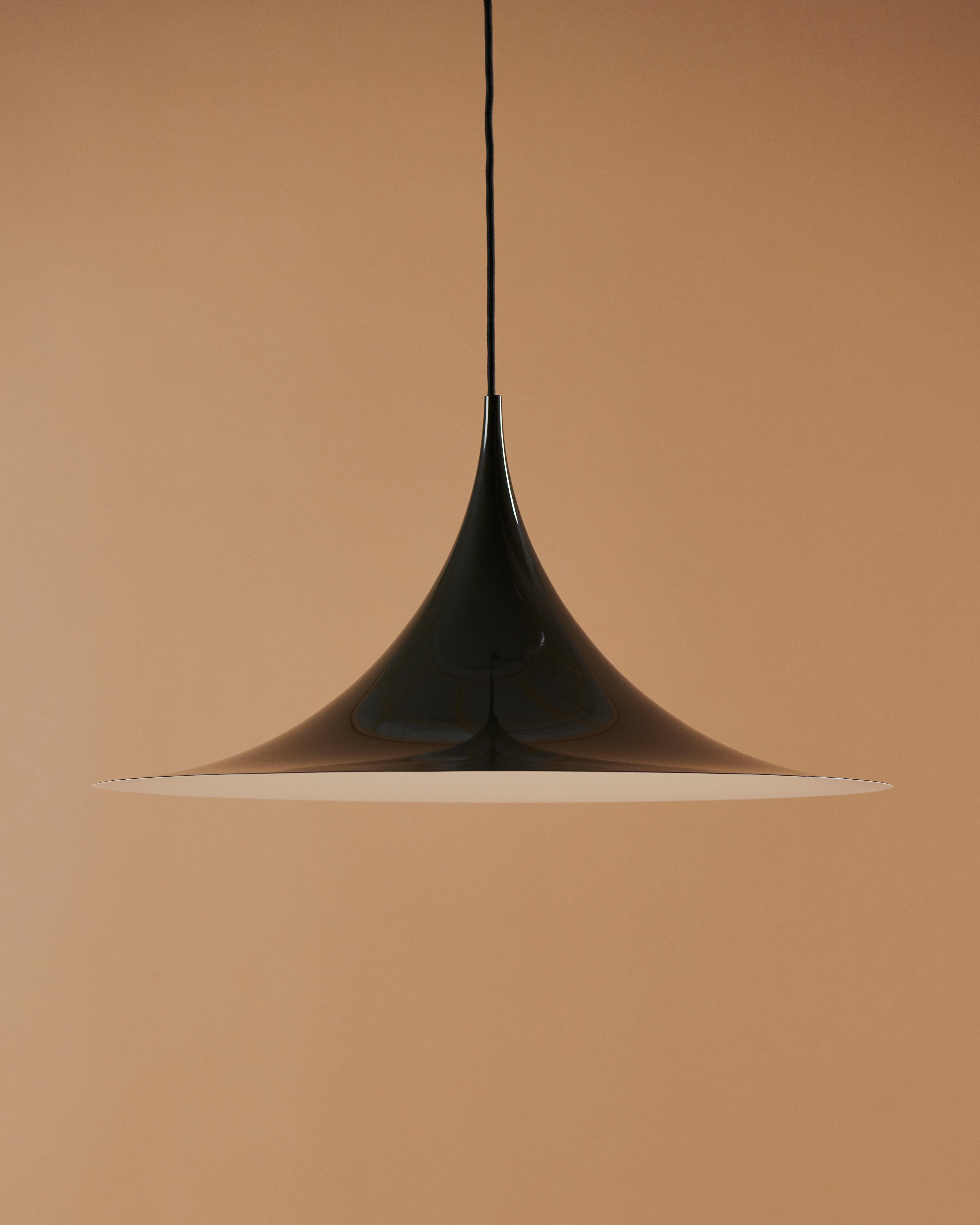 Painted Bonderup & Thorup Small 'Semi' Pendant in Dark Cocoa for GUBI For Sale