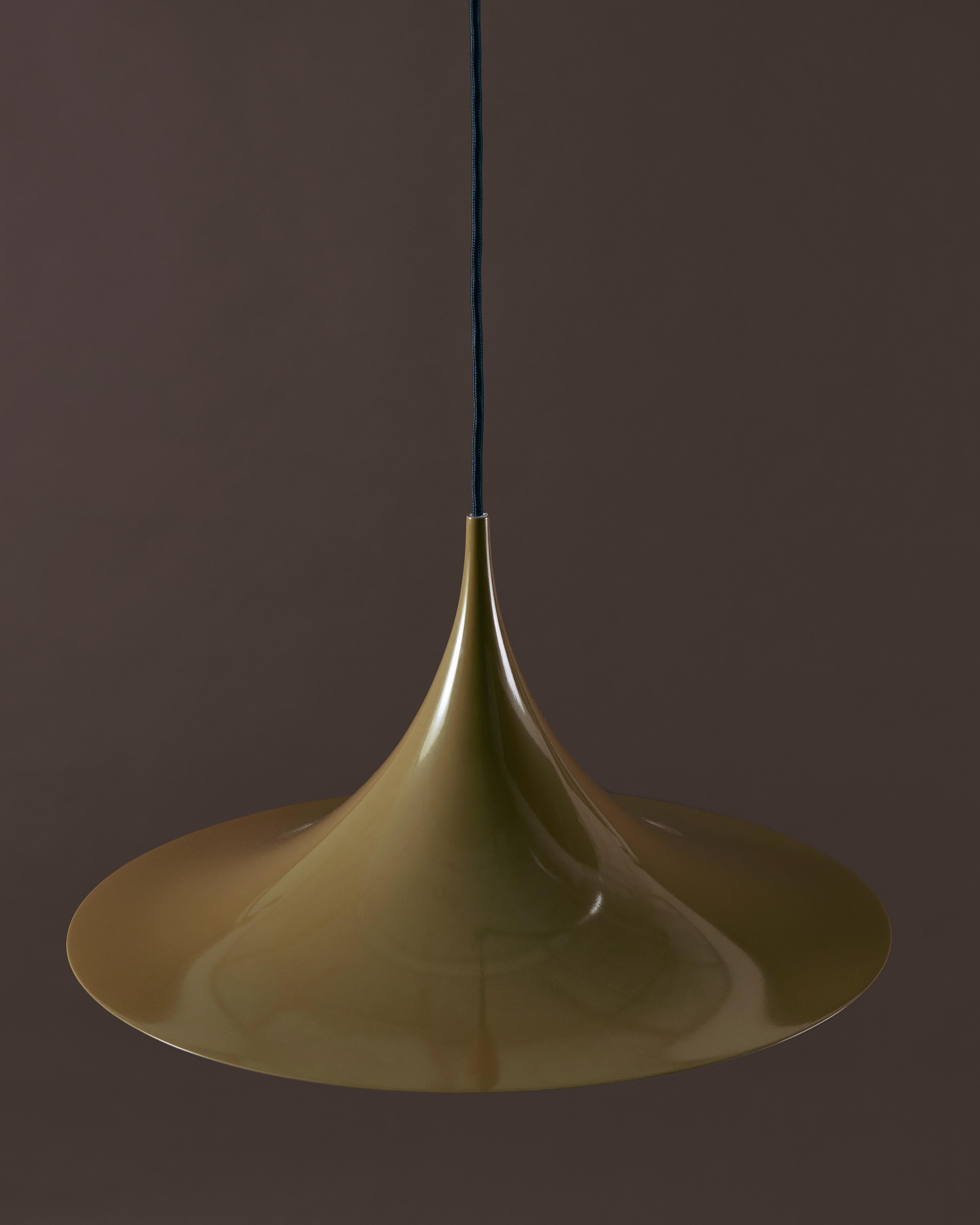 Contemporary Bonderup & Thorup Small 'Semi' Pendant in Dark Cocoa for GUBI For Sale
