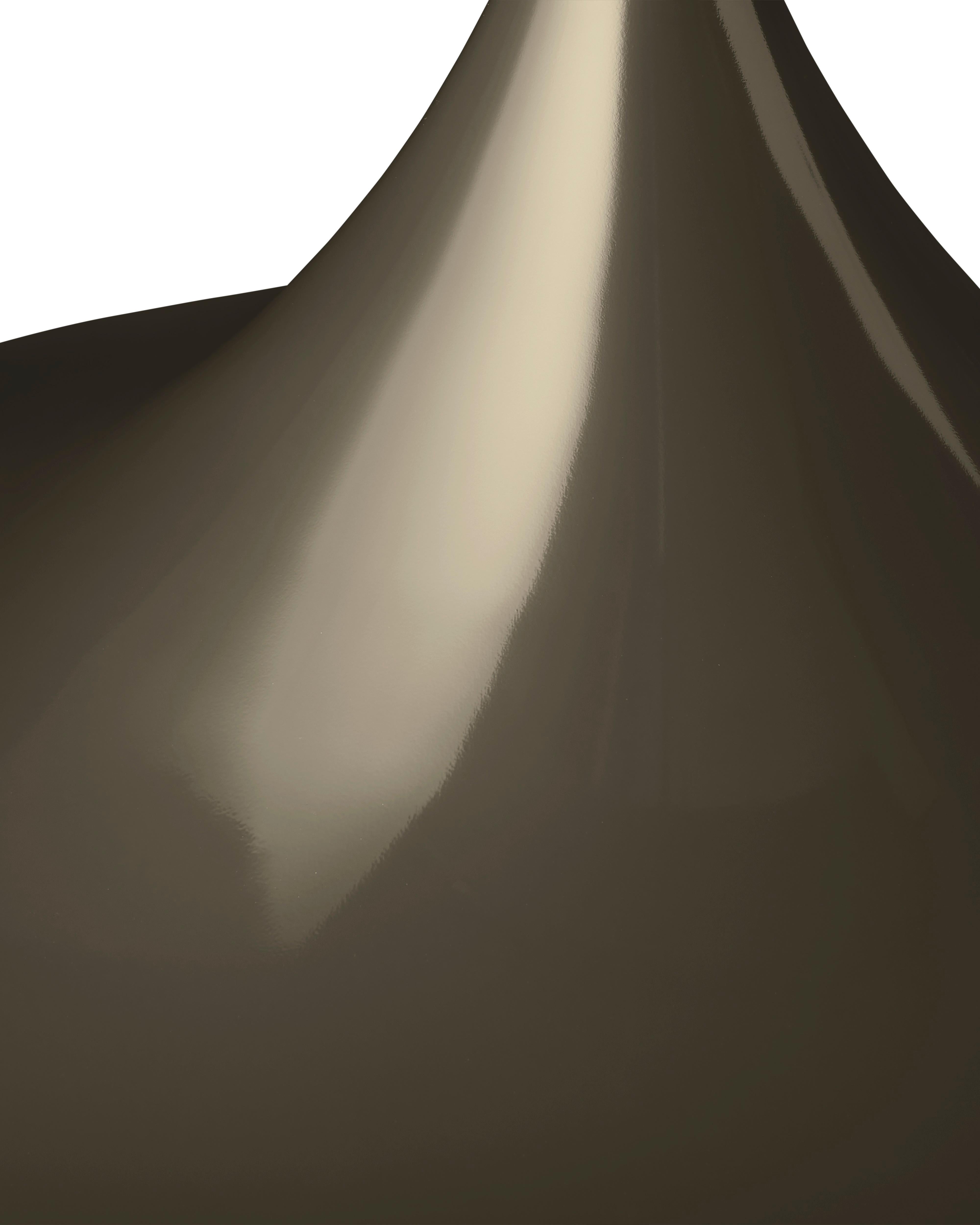 Aluminum Bonderup & Thorup Small 'Semi' Pendant in Dark Cocoa for GUBI For Sale