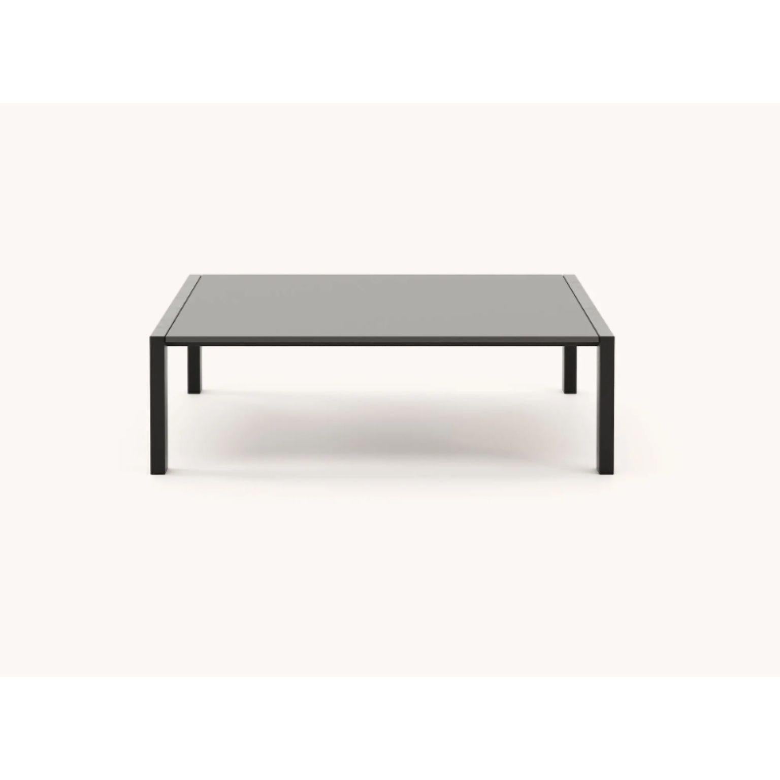 Bondi coffee table by Domkapa.
Materials: black texturized steel, grey lacquered.
Dimensions: W 95 x D 95 x H 25 cm.
Also available in different materials. 

Bondi coffee table creates a warm atmosphere for memorable summers. A simple piece