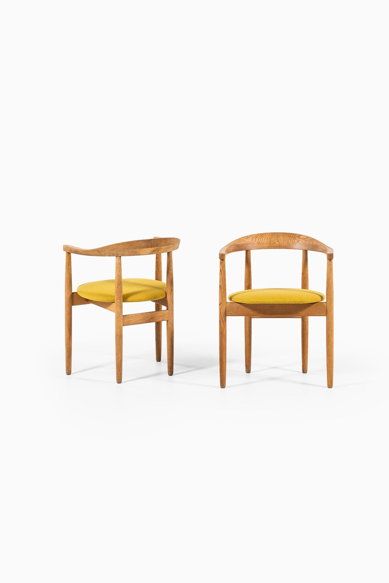 Rare armchairs designed by Bondo Gravesen. Produced by Bondo Gravesen in Denmark.