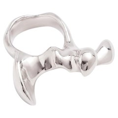 Bone 01 Ring in Sterling Silver 925 by KARNEEVAL