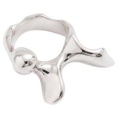 Bone 02 Ring in Sterling Silver 925 by KARNEEVAL