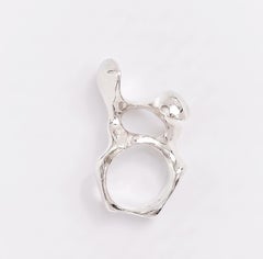 Bone 03 Ring in Sterling Silver 925 by KARNEEVAL