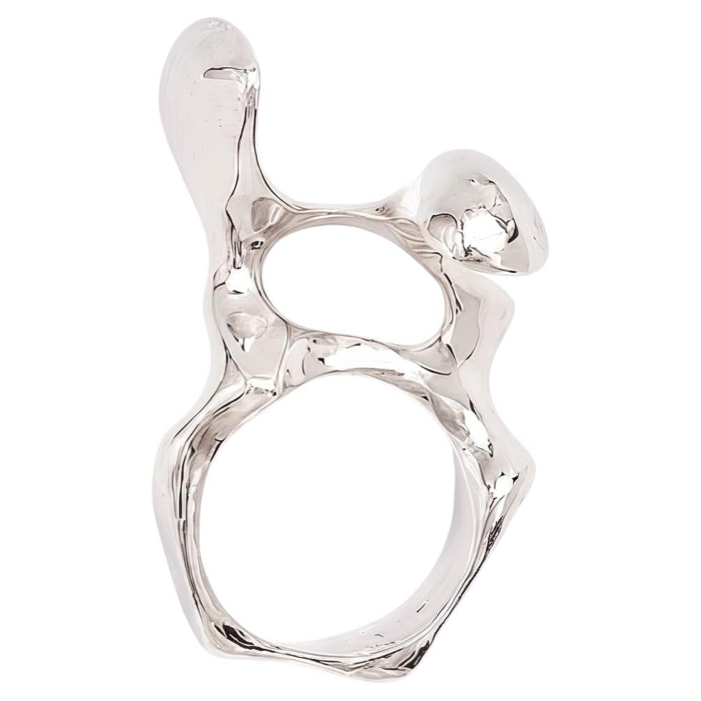 Bone 03 Ring in Sterling Silver 925 by KARNEEVAL