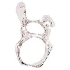 Bone 03 Ring in Sterling Silver 925 by KARNEEVAL