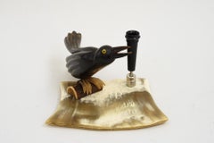 Stifthalter aus Knochen und Bakelit für den Schreibtisch um 1960