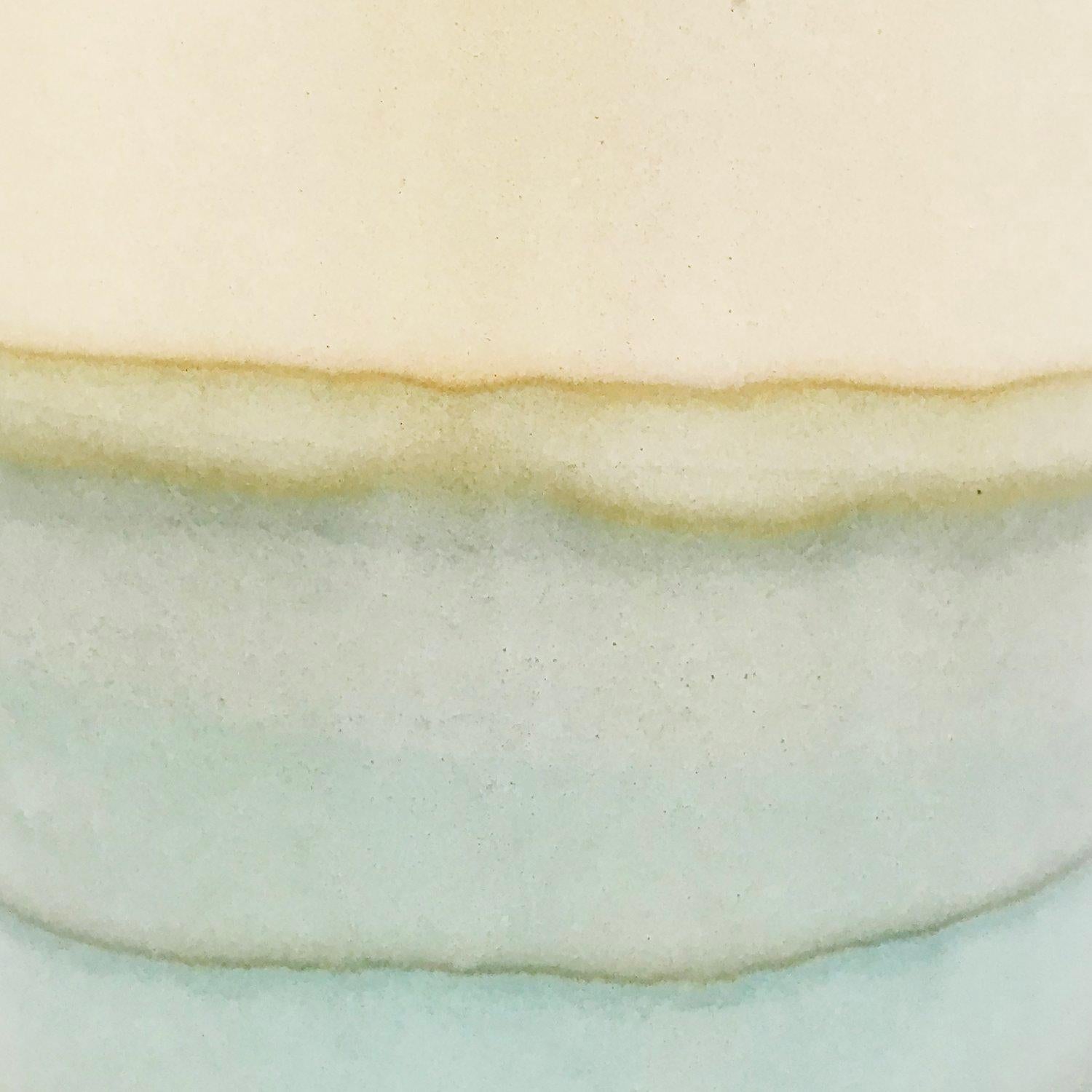 Post-Modern Bone and Ice Blue Venus Vase by Elyse Graham For Sale