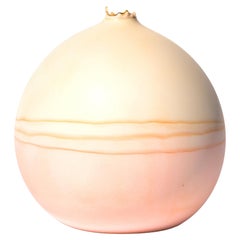 Bone and Peach Saturn Vase by Elyse Graham