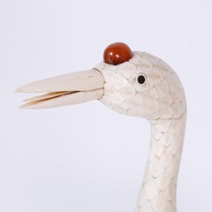 Bone Bird or Stork Sculpture