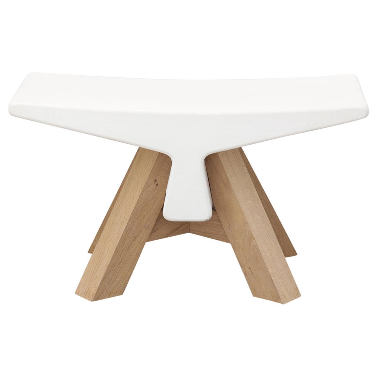 Bone Ductal, Stool in Oak and white or grey Concrete, YMER&MALTA, France For Sale