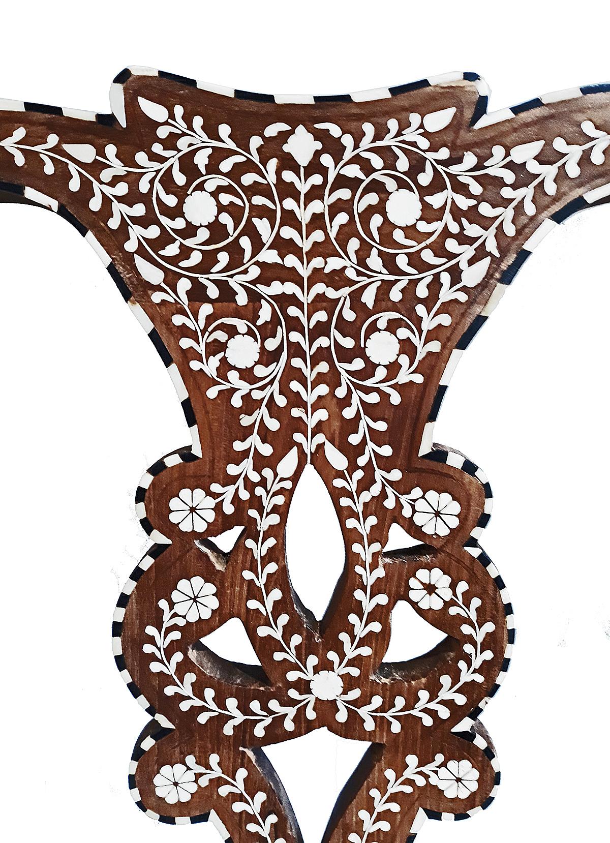 Bone-Inlaid Armchair from India In Good Condition In New York, NY