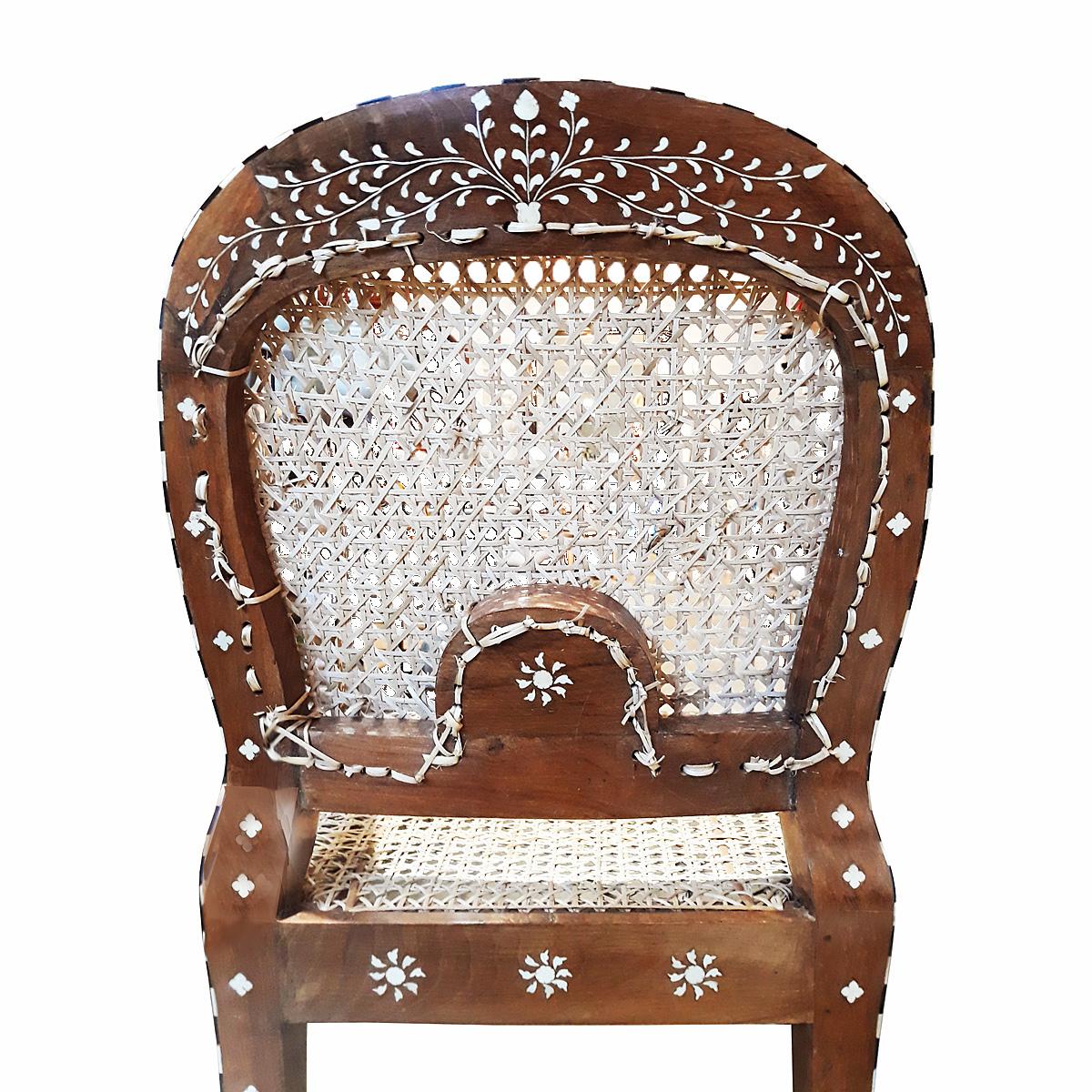 Bone-Inlaid Armchair from India For Sale 1