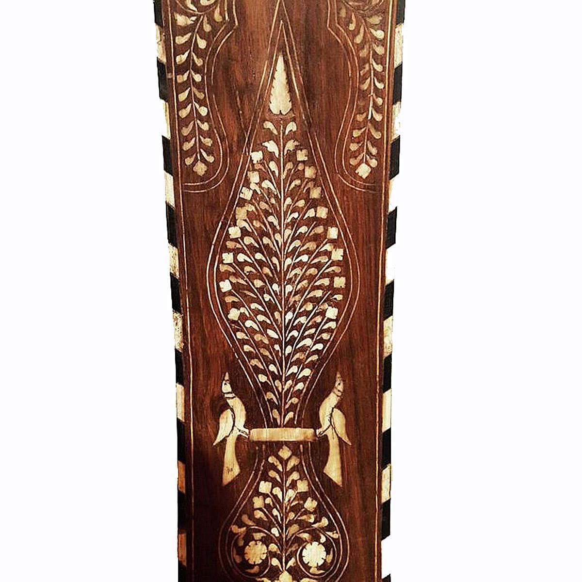 Bone-Inlaid Teak Chair from India, Late 20th Century 1