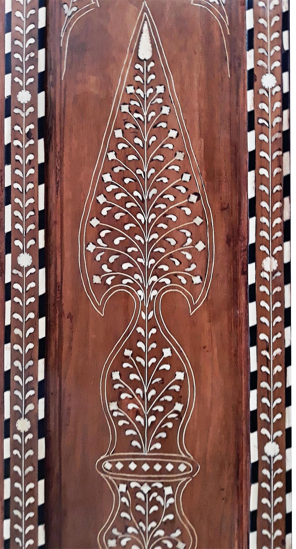 Anglo-Indian Bone-Inlaid Teak Chest of Drawers from India 