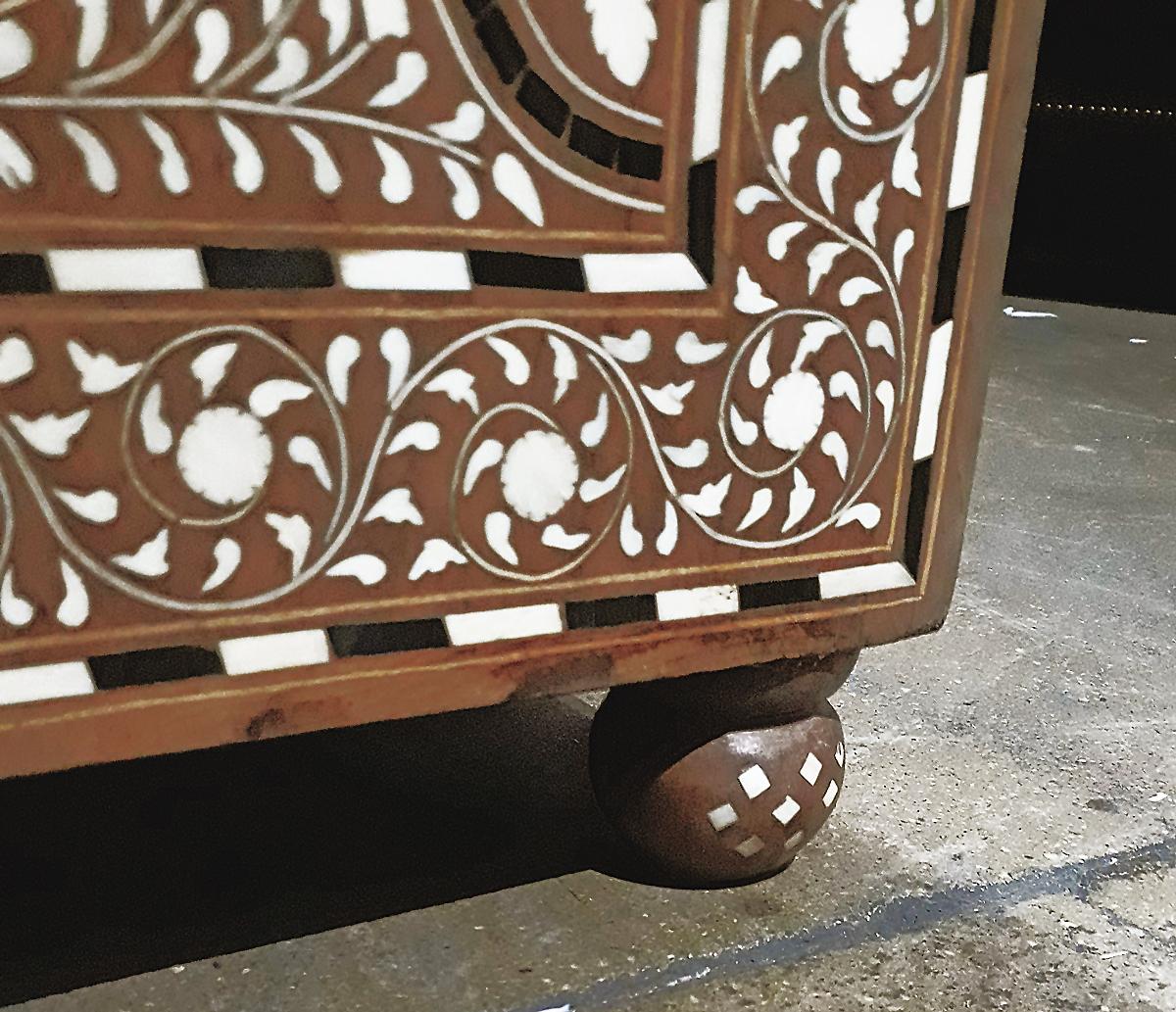 Bone-Inlaid Teak Chest of Drawers from India 7