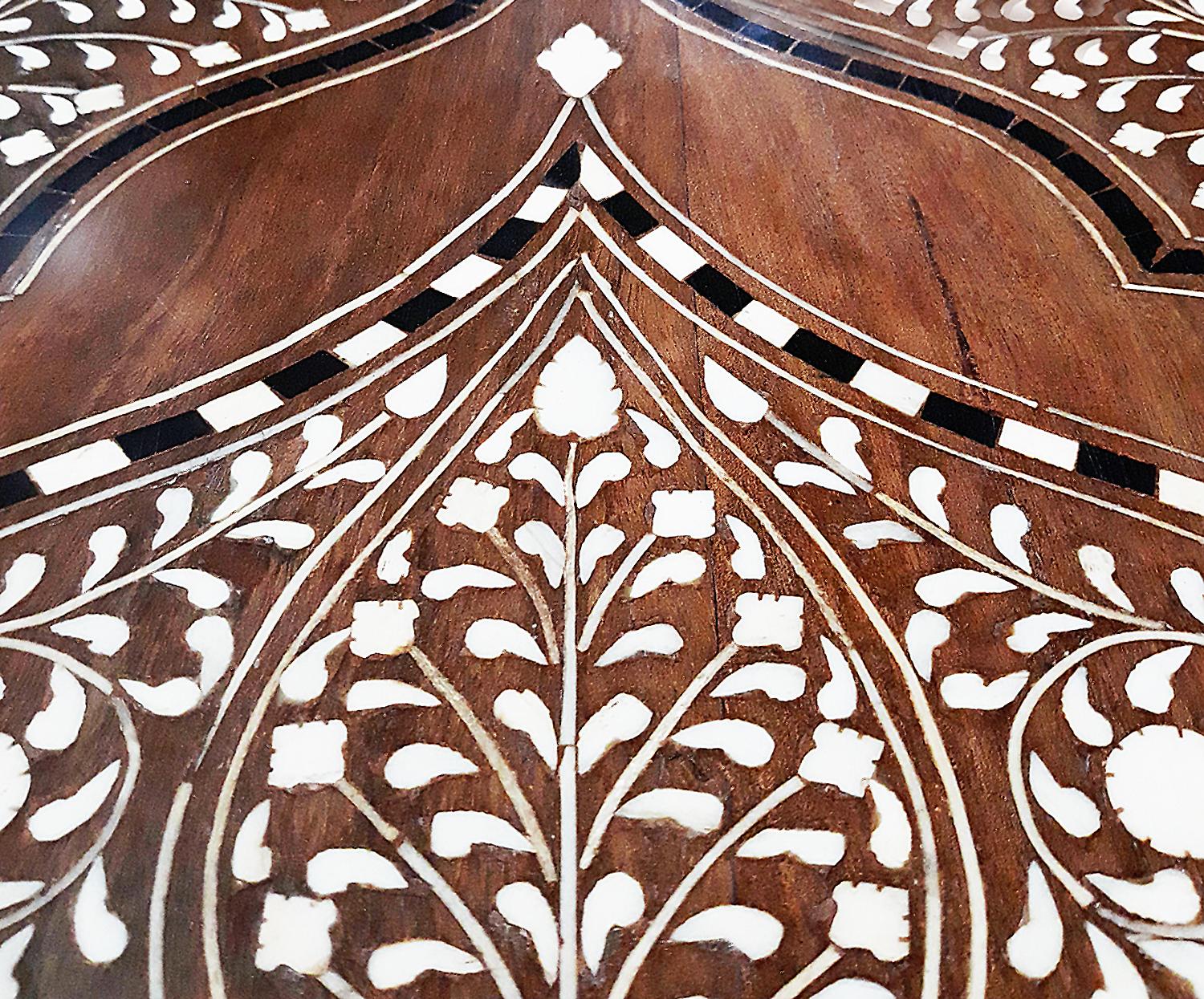 Bone-Inlaid Teak Chest of Drawers from India 3
