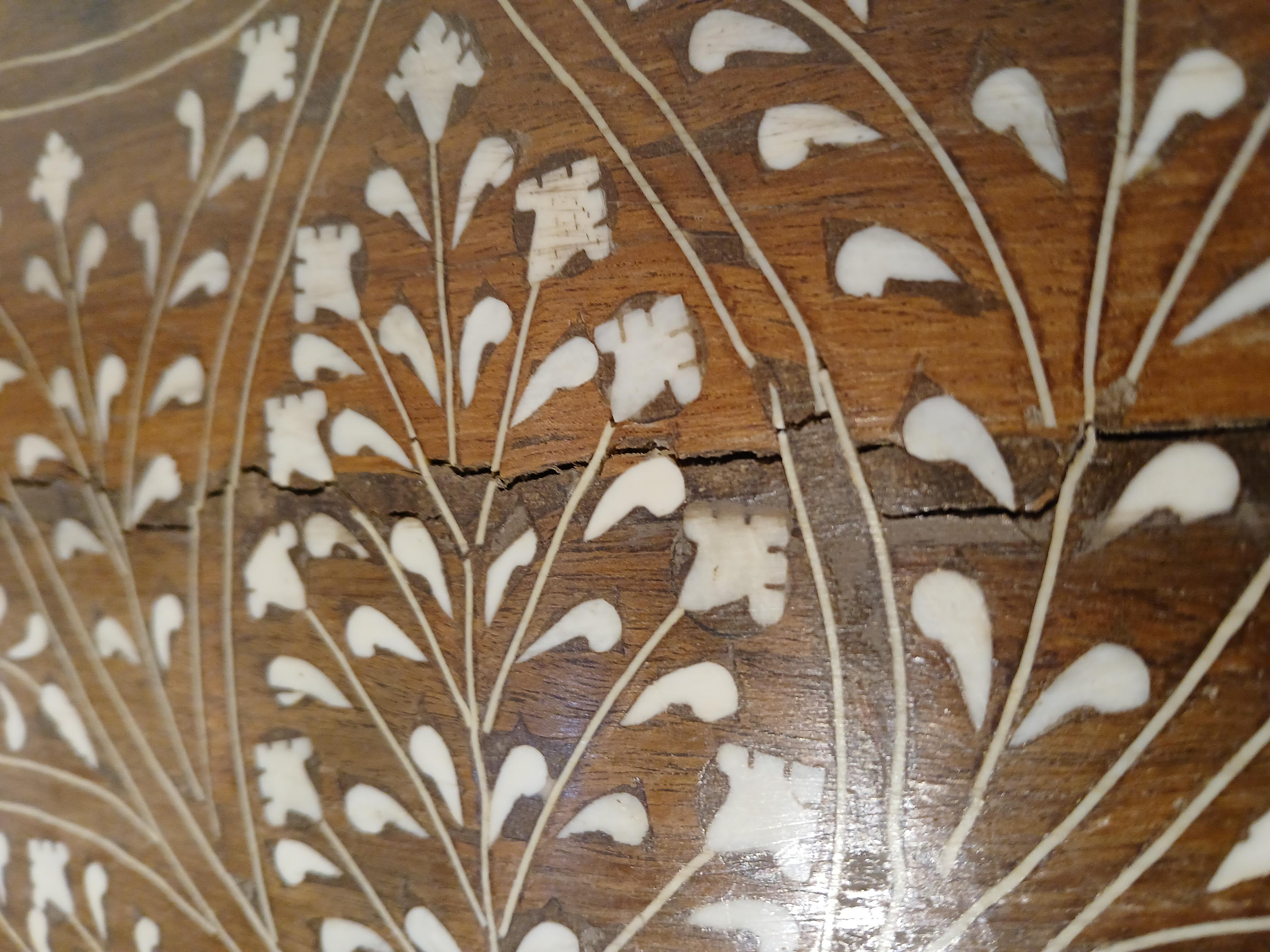 Inlaid Teak Writing Desk from India For Sale 6