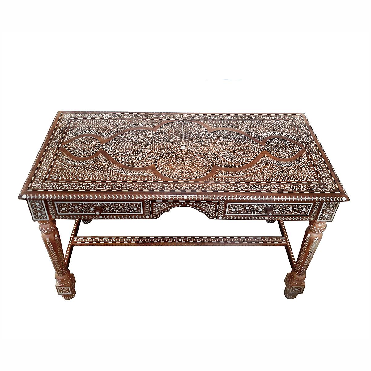 bone inlay writing desk