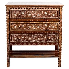 Bone Inlaid Three Drawer Chest