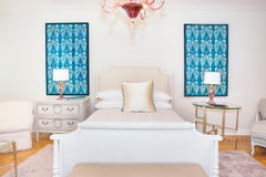 Bone Inlaid Wall Art in Blue Resin with Celtic Dragon Pattern- Instock