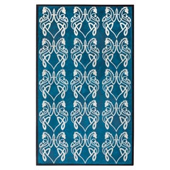 Bone Inlaid Wall Art in Blue Resin with Celtic Dragon Pattern