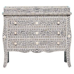 Bone Inlay Nursery Dresser with Removable Changing Topper by House of Jaipur