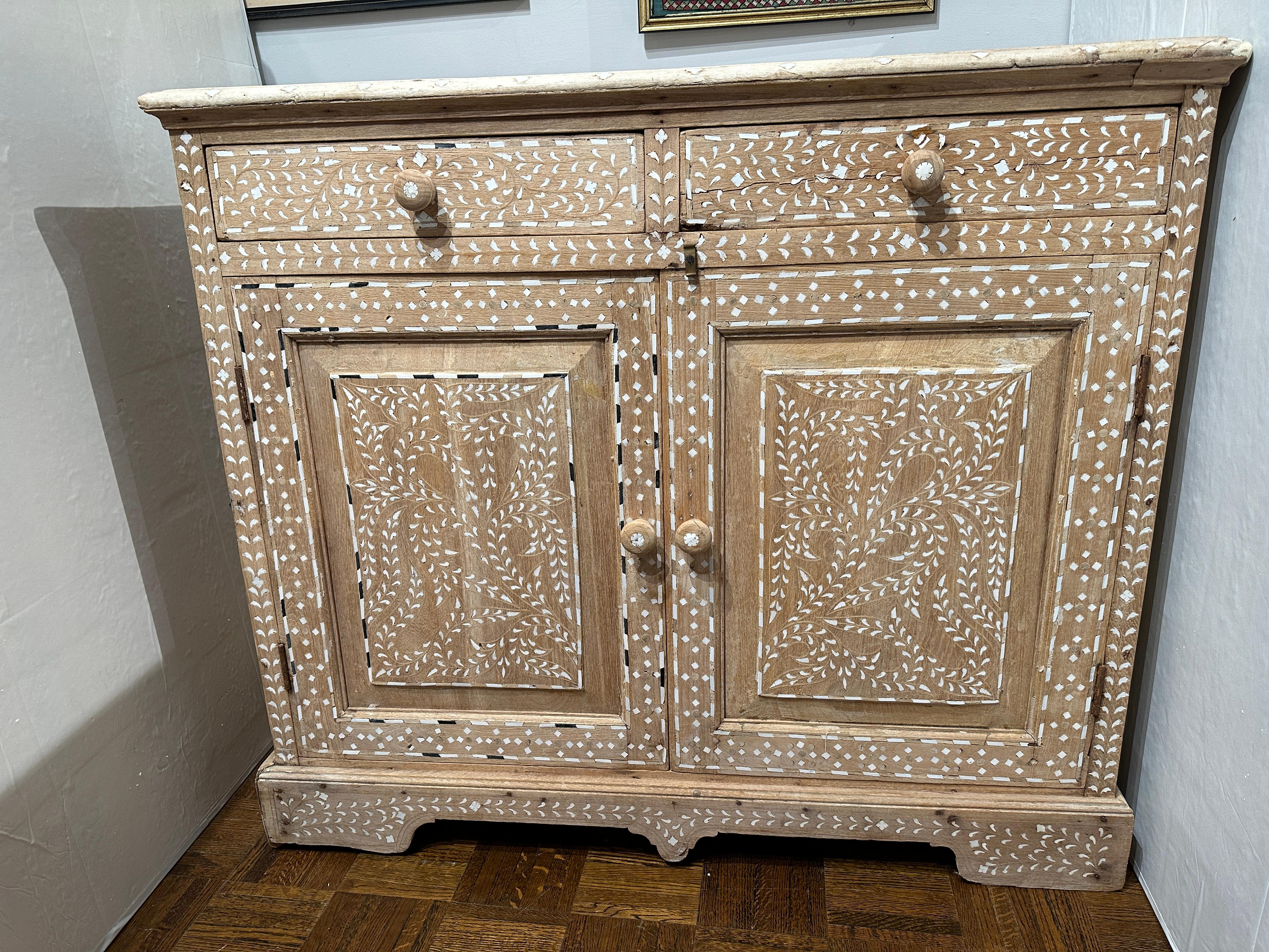 Bone Inlay Buffet Cabinet  For Sale 3