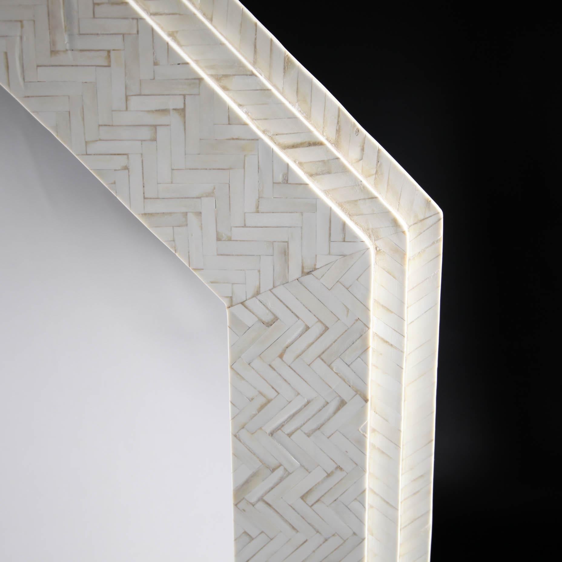 Bone Marquetry Wall Mirror For Sale 2